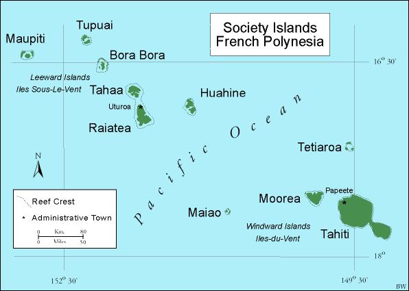 The Society Islands of French Polynesia