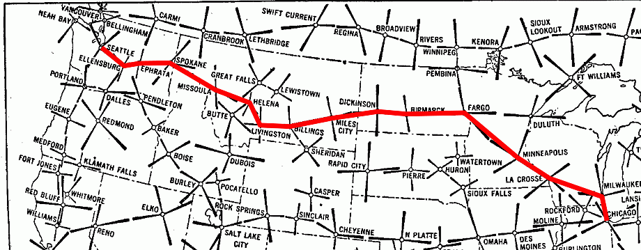North West Airlines Route Map